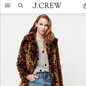 J. Crew Leopard Faux Jacket